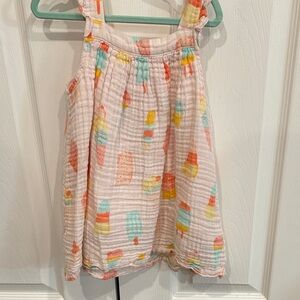Girls Angel Dear Striped Dress with Pastel Hues